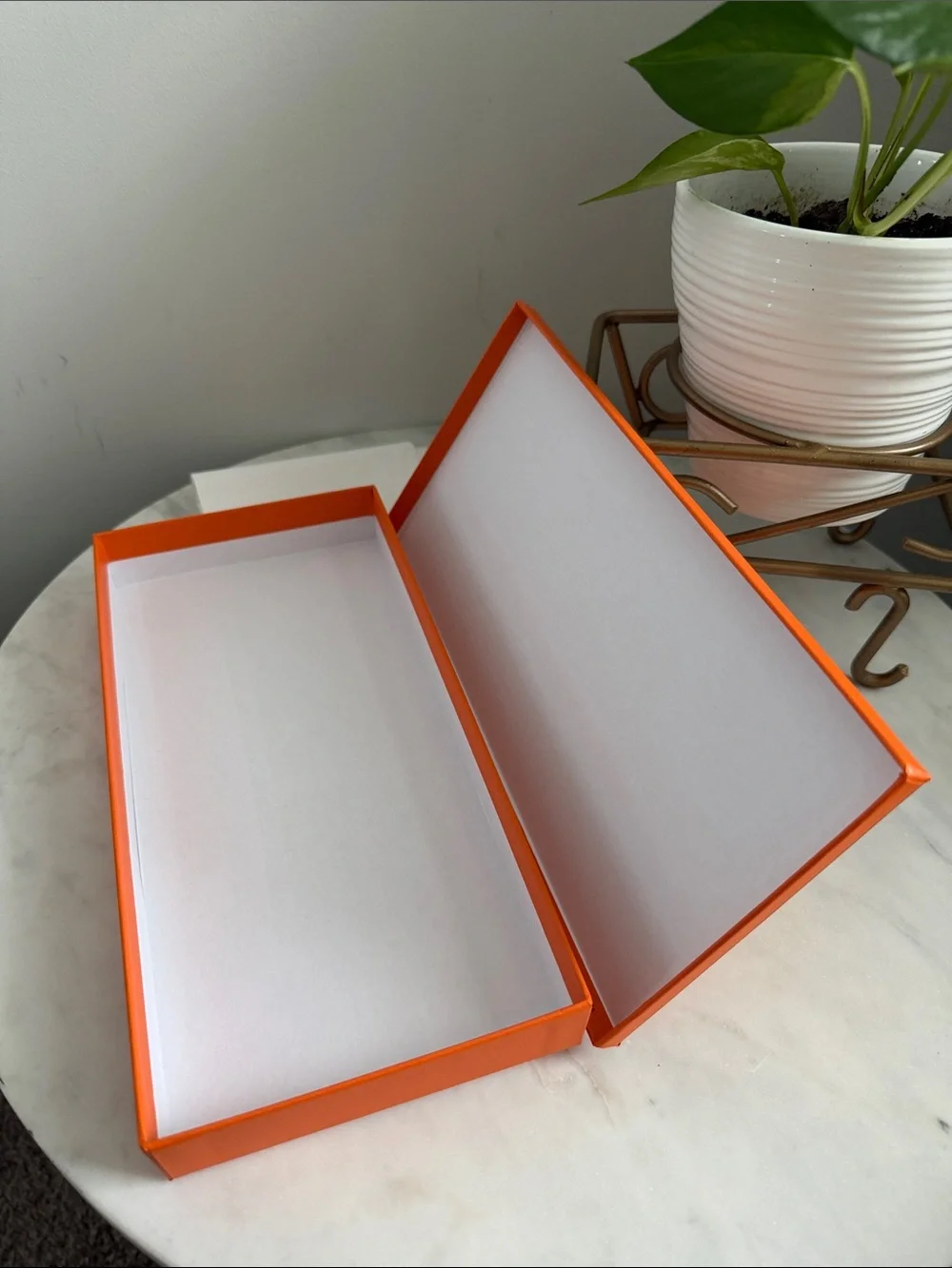 Hermes Orange Box with Black Trim